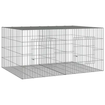 vidaXL 2-delna ograda za zajce 110x79x54 cm pocinkano železo