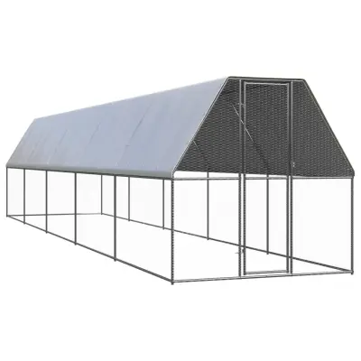 vidaXL Zunanji kokošnjak 2x10x2 m pocinkano jeklo