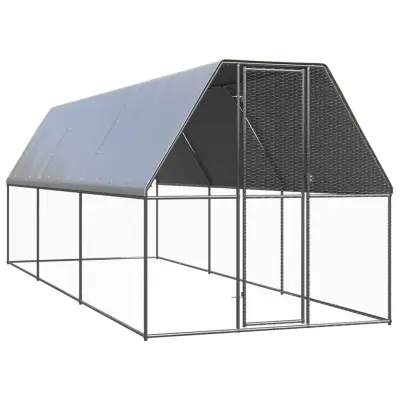 vidaXL Zunanji kokošnjak 2x6x2 m pocinkano jeklo