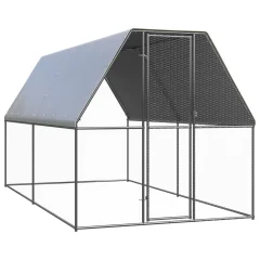 vidaXL Zunanji kokošnjak 2x4x2 m pocinkano jeklo