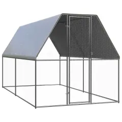 vidaXL Zunanji kokošnjak 2x4x2 m pocinkano jeklo