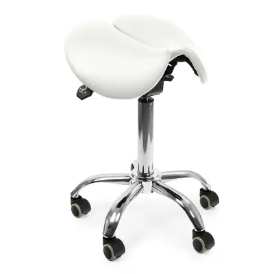 Ergonomsko nastavljiv tabure SELLA naravni položaj sedenja bela