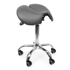 Ergonomski nastavljiv tabure SELLA siv enostaven za sestavo, pisarniški in gamerski sedež