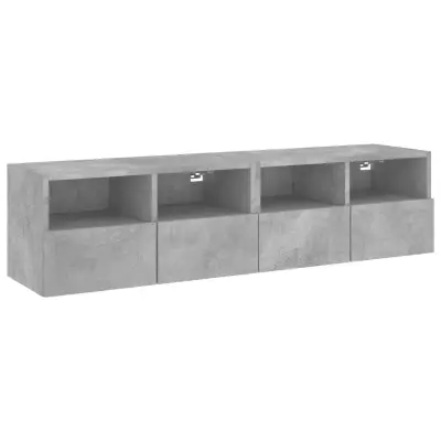 vidaXL Stenske TV omarice 2 kosa betonsko sive 60x30x30 cm inžen. les