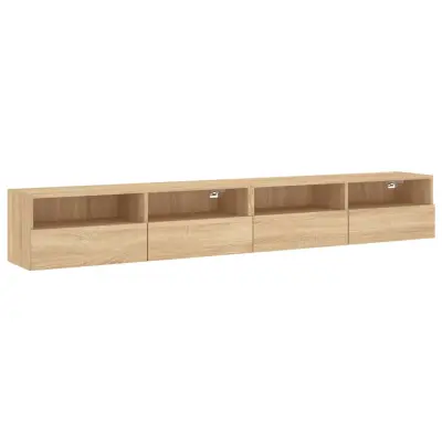 vidaXL Stenske TV omarice 2 kosa sonoma hrast 100x30x30 cm inž. les