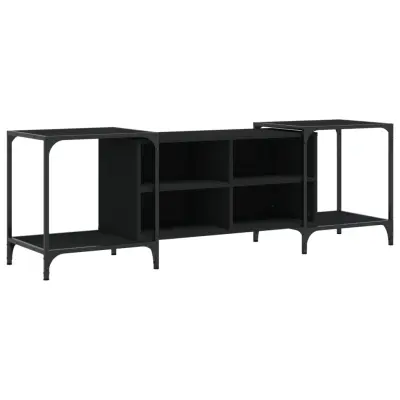 vidaXL TV omarica črna 153x37x50 cm inženirski les