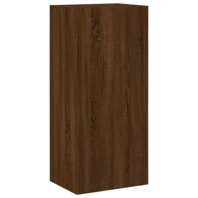 vidaXL Stenska TV omarica rjavi hrast 40,5x30x90 cm inženirski les