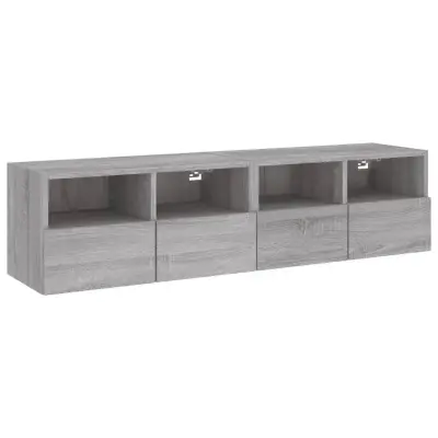 vidaXL Stenske TV omarice 2 kosa siva sonoma 60x30x30 inženirski les
