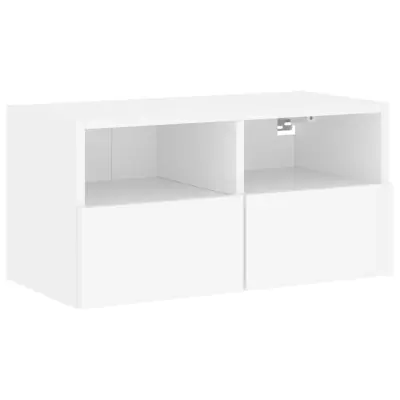vidaXL Stenska TV omarica bela 60x30x30 cm inženirski les