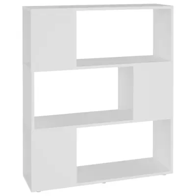 vidaXL Knjižna omara za razdelitev prostora bela 80x24x94 cm