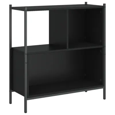 vidaXL Knjižna omara črna 72x28x77,5 cm inženirski les