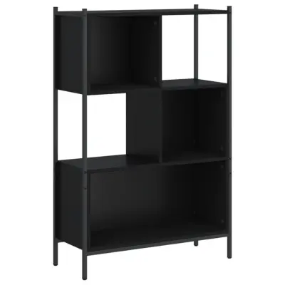 vidaXL Knjižna omara črna 72x28x109 cm inženirski les