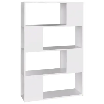 vidaXL Knjižna omara za razdelitev prostora bela 80x24x124,5 cm