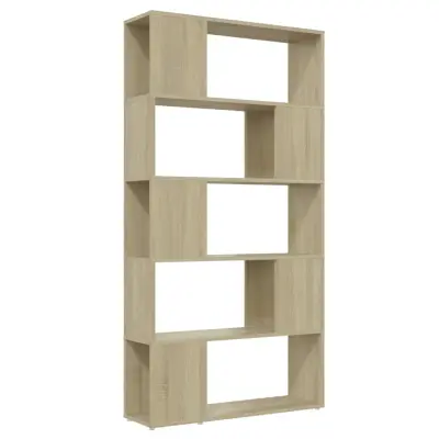 vidaXL Knjižna omara za razdelitev prostora sonoma hrast 80x24x155 cm