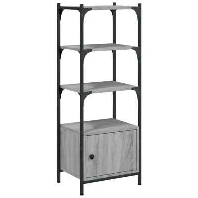 vidaXL Knjižna omara 3-nadstropna siva sonoma 41x30x109,5 cm in. les
