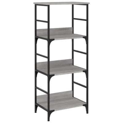 vidaXL Knjižna polica siva sonoma 50x33x117,5 cm inženirski les