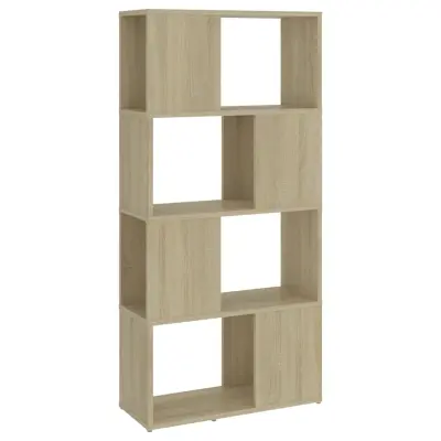 vidaXL Knjižna omara za razdelitev prostora sonoma hrast 60x24x124,5cm