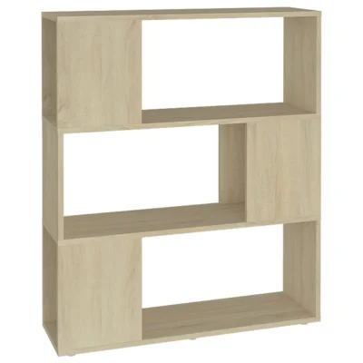 vidaXL Knjižna omara za razdelitev prostora sonoma hrast 80x24x94 cm