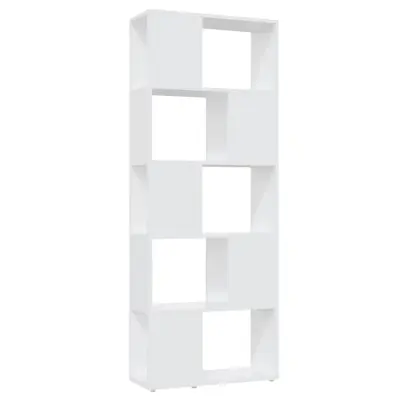 vidaXL Knjižna omara za razdelitev prostora bela 60x24x155 cm