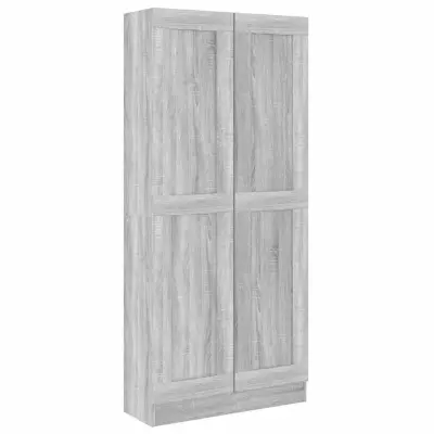 vidaXL Knjižna omara siva sonoma 82,5x30,5x185,5 cm konstruiran les