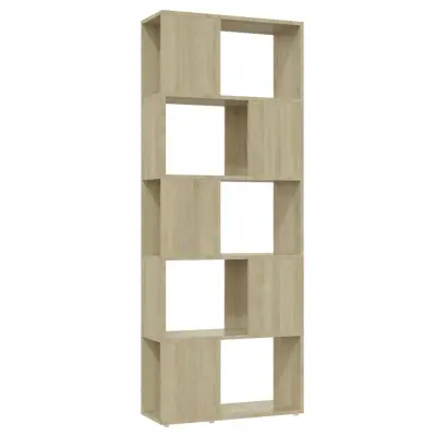 vidaXL Knjižna omara za razdelitev prostora sonoma hrast 60x24x155 cm