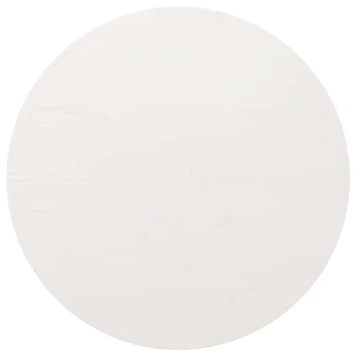 vidaXL Mizna plošča okrogla bela Ø90x3 cm trdna borovina