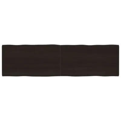 vidaXL Mizna plošča te. rjava 220x60x(2-6)cm obdelana trdna hrastovina