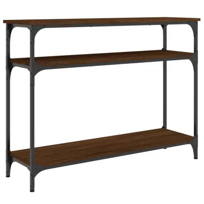 vidaXL Konzolna mizica rjav hrast 100x29x75 cm inženirski les