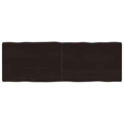 vidaXL Mizna plošča te. rjava 120x40x(2-4)cm obdelana trdna hrastovina