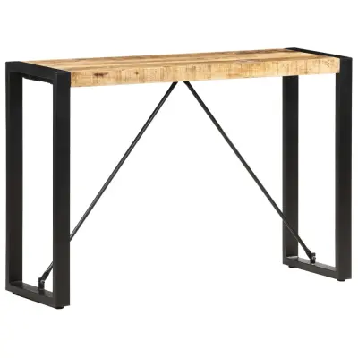 vidaXL Konzolna mizica 110x35x76 cm trden mangov les