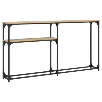 vidaXL Konzolna mizica sonoma hrast 145x22,5x75 cm inženirski les
