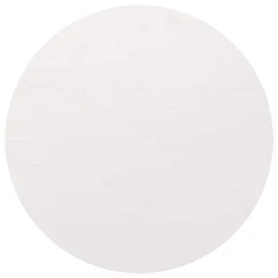 vidaXL Mizna plošča okrogla bela Ø80x3 cm trdna borovina