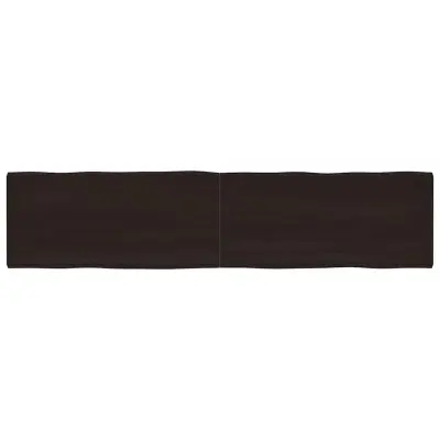 vidaXL Mizna plošča te. rjava 220x50x(2-4)cm obdelana trdna hrastovina