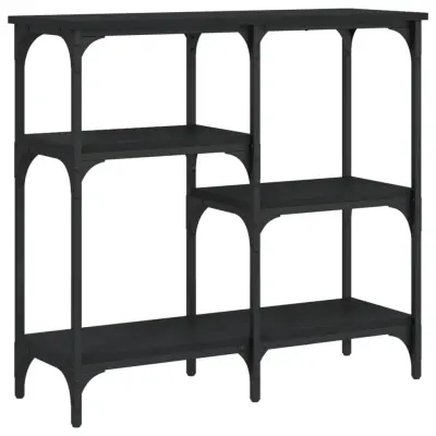 vidaXL Konzolna mizica črna 80x29x75 cm inženirski les