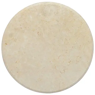 vidaXL Mizna plošča krem Ø 60x2,5 cm marmor