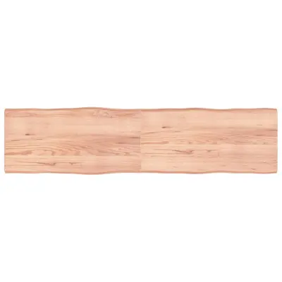 vidaXL Mizna plošča sv. rjava 200x50x(2-6)cm obdelana trdna hrastovina