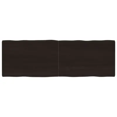 vidaXL Mizna plošča te. rjava 180x60x(2-6)cm obdelana trdna hrastovina