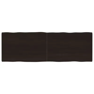vidaXL Mizna plošča te. rjava 180x60x(2-4)cm obdelana trdna hrastovina
