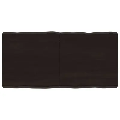 vidaXL Mizna plošča te. rjava 120x60x(2-6)cm obdelana trdna hrastovina