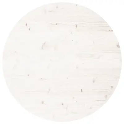 vidaXL Mizna plošča okrogla bela Ø70x3 cm trdna borovina