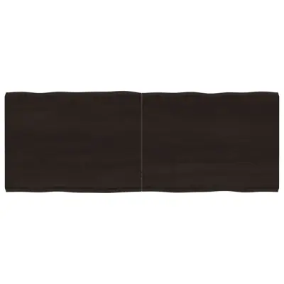 vidaXL Mizna plošča te. rjava 160x60x(2-6)cm obdelana trdna hrastovina