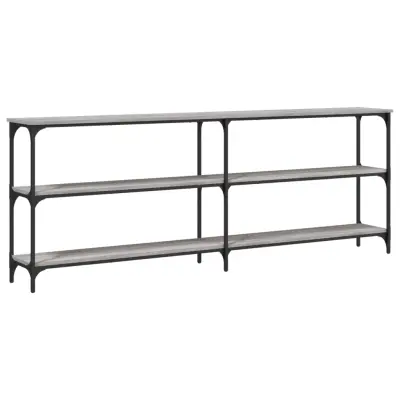 vidaXL Konzolna mizica siva sonoma 200x29x75 cm inženirski les