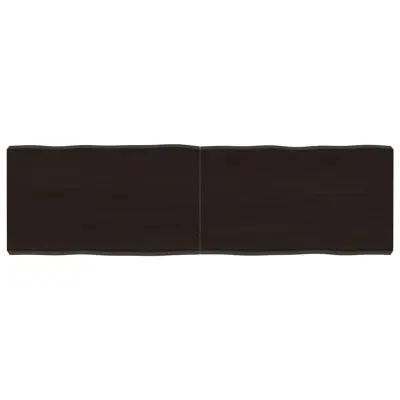 vidaXL Mizna plošča te. rjava 140x40x(2-6)cm obdelana trdna hrastovina