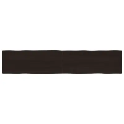 vidaXL Mizna plošča te. rjava 200x40x(2-6)cm obdelana trdna hrastovina