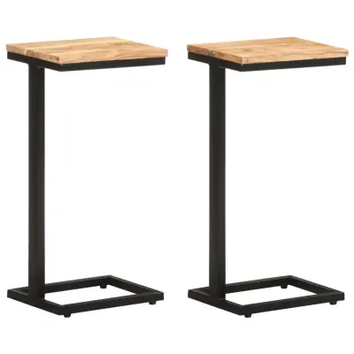 vidaXL Stranske mizice 2 kosa 31,5x24,5x64,5 cm trden akacijev les
