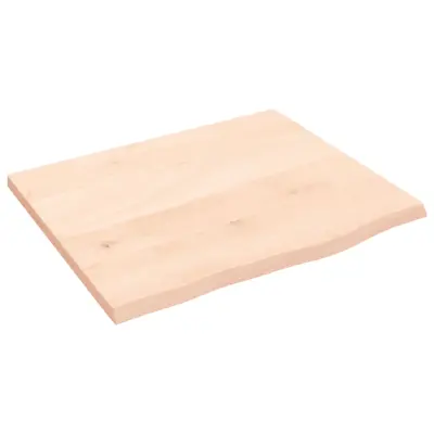 vidaXL Mizna plošča 60x50x2 cm neobdelana trdna hrastovina