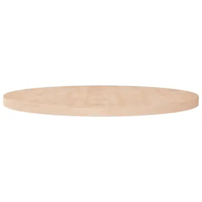 vidaXL Okrogla mizna plošča Ø90x4 cm neobdelana trdna hrastovina