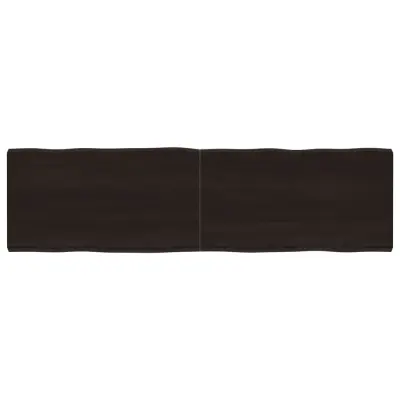 vidaXL Mizna plošča te. rjava 180x50x(2-6)cm obdelana trdna hrastovina
