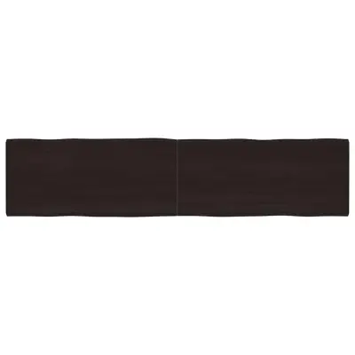 vidaXL Mizna plošča te. rjava 220x50x(2-6)cm obdelana trdna hrastovina