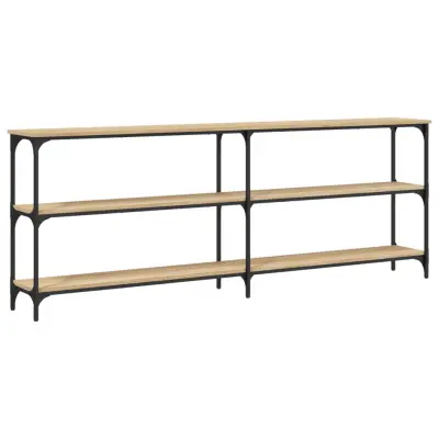 vidaXL Konzolna mizica sonoma hrast 200x29x75 cm inženirski les